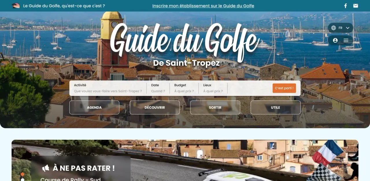 Aperçu du site internet pour Le Guide du Golfe de Saint-Tropez