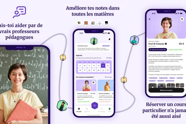 Aperçu du application pour Mentora