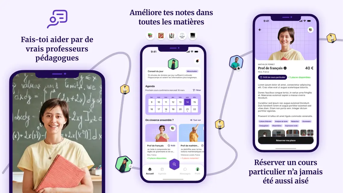 Aperçu du application pour Mentora
