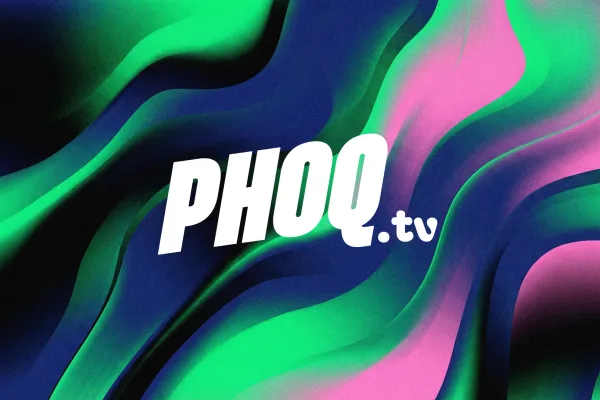 Aperçu du landing page pour PHOQ.tv
