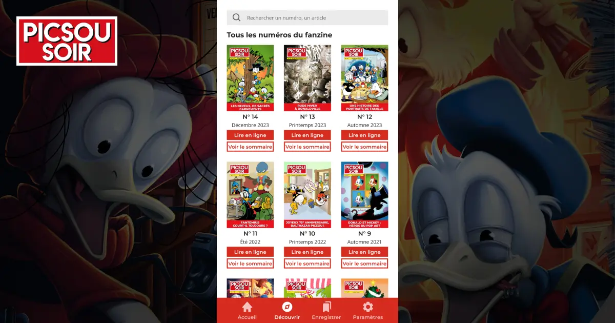 Aperçu du application pour Picsou-Soir