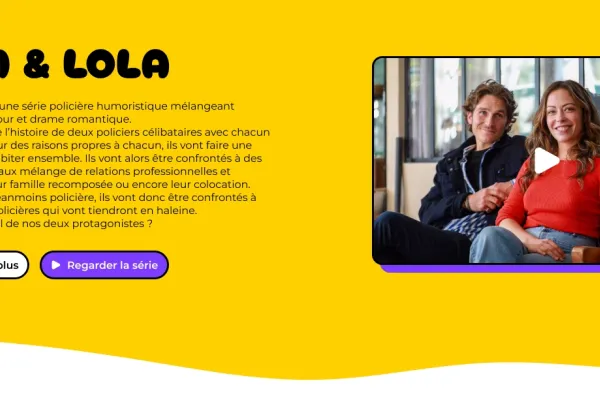 Aperçu du site internet pour Tom et Lola
