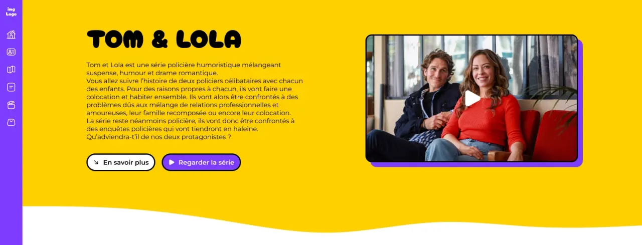 Aperçu du site internet pour Tom et Lola